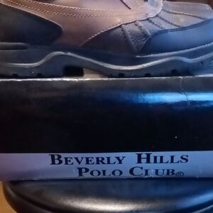 Beverly Hills Polo Club Men's Brown and Black Zip-up Casual Boots